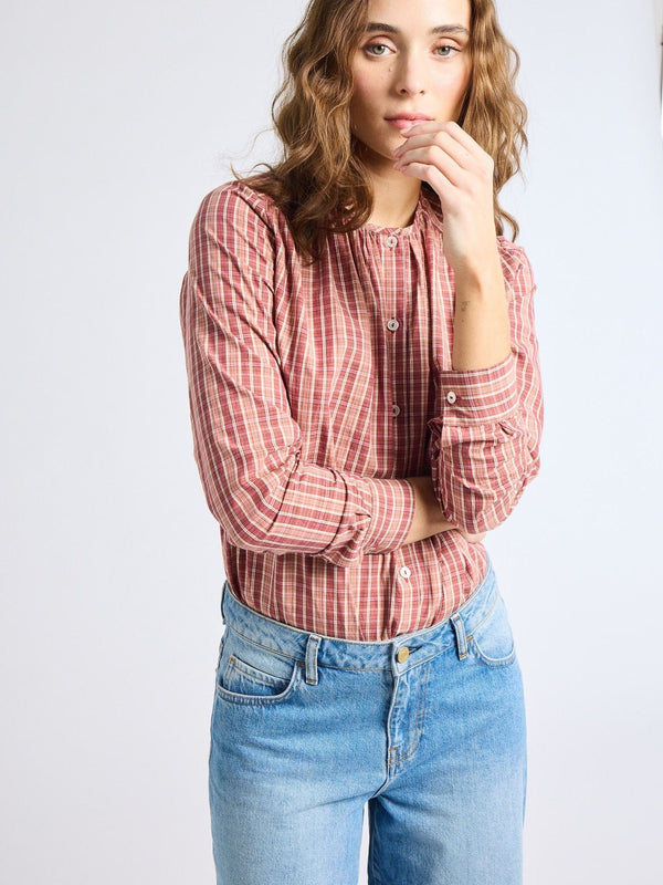 Florian Top in Rose Plaid — view 2