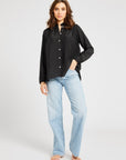 MILLE Clothing Francesca Top in Black Silk