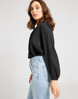 MILLE Clothing Francesca Top in Black Silk