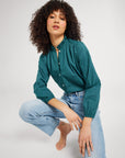 MILLE Clothing Francesca Top in Emerald