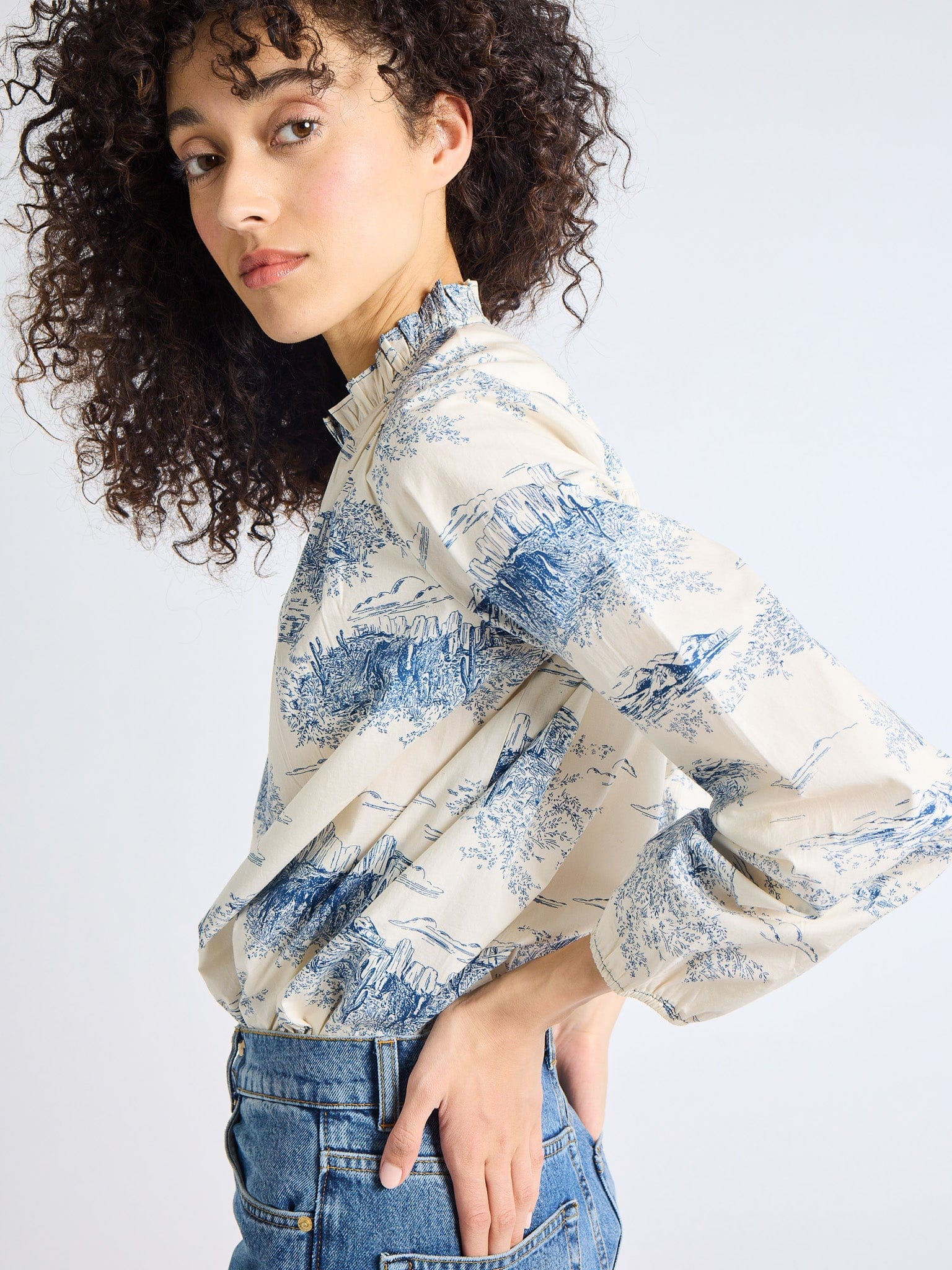 MILLE Clothing Francesca Top in Western Toile