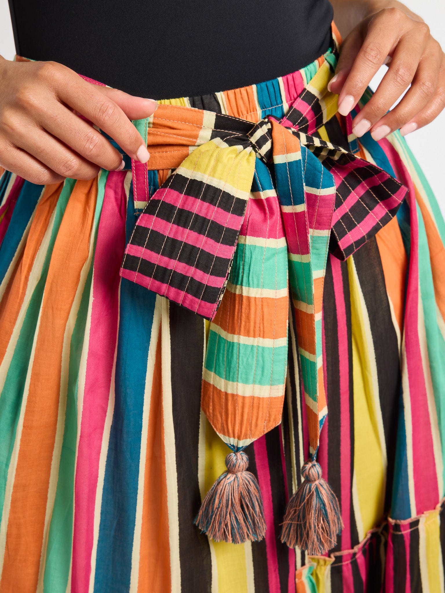 MILLE Clothing Françoise Skirt in Ibiza Stripe