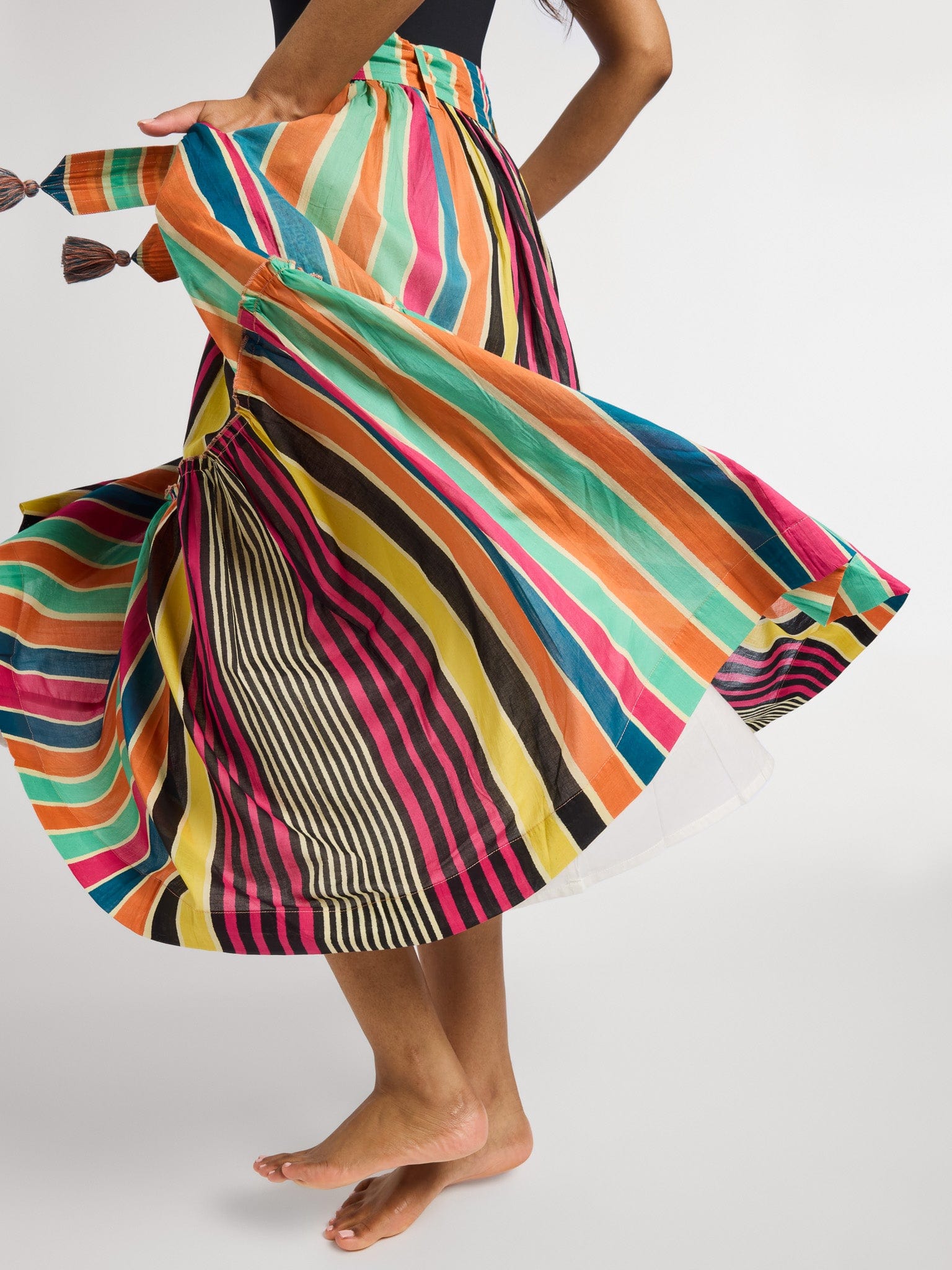 MILLE Clothing Françoise Skirt in Ibiza Stripe
