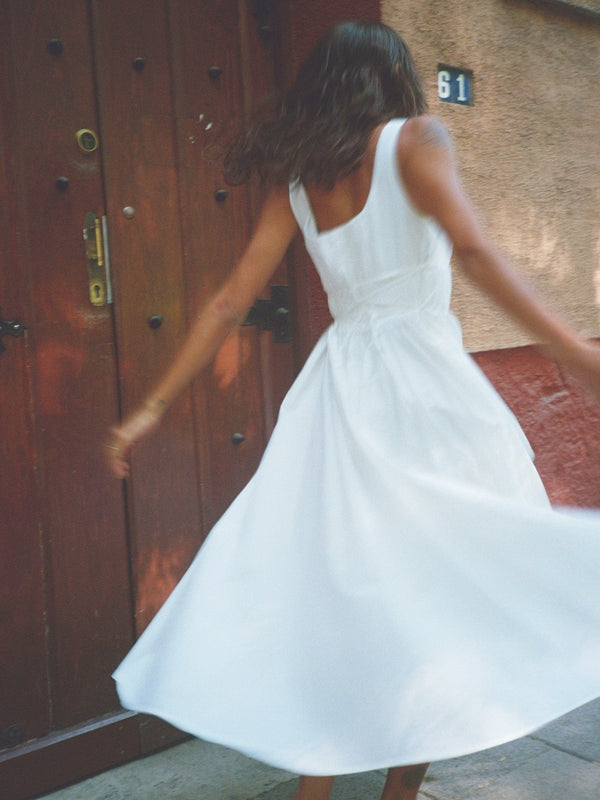 Frannie Dress in White — view 24