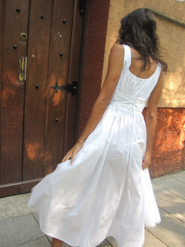 Frannie Dress in White — view 23