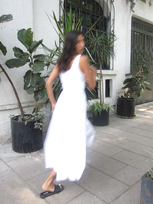 Frannie Dress in White — view 22