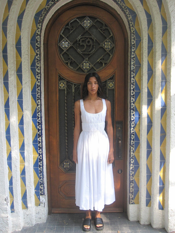 Frannie Dress in White — view 12