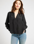 MILLE Clothing Freya Top in Black Silk