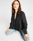 MILLE Clothing Freya Top in Black Silk