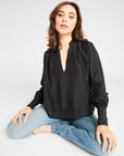 MILLE Clothing Freya Top in Black Silk