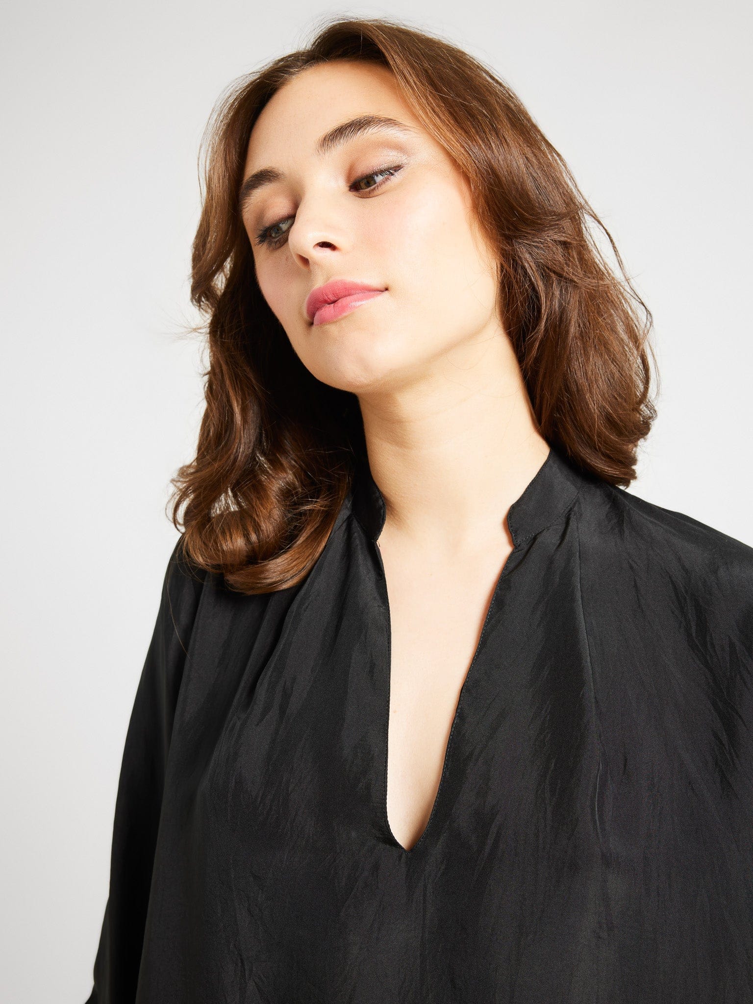MILLE Clothing Freya Top in Black Silk