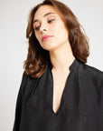 MILLE Clothing Freya Top in Black Silk