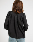 MILLE Clothing Freya Top in Black Silk