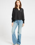 MILLE Clothing Freya Top in Black Silk