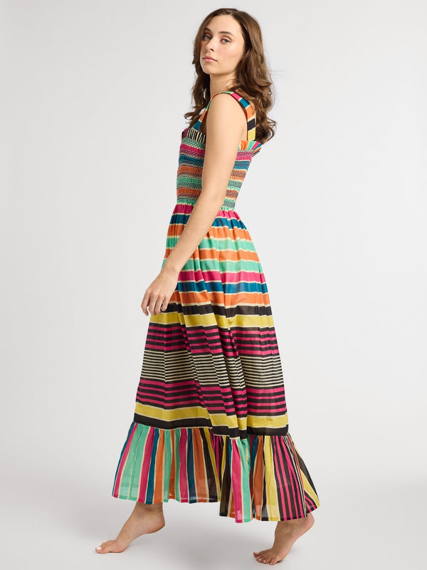 Garden Dress in Ibiza Stripe — view 3
