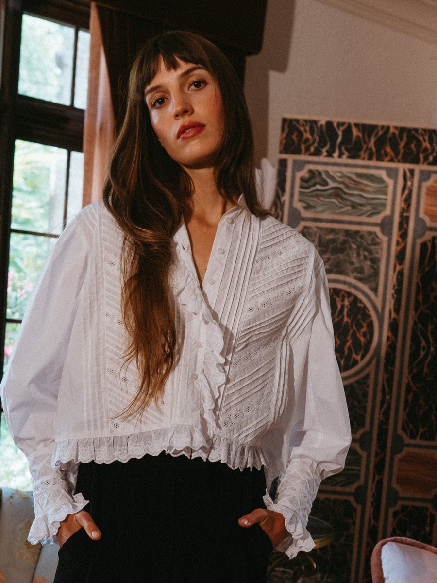 Georgina Top in White – MILLE