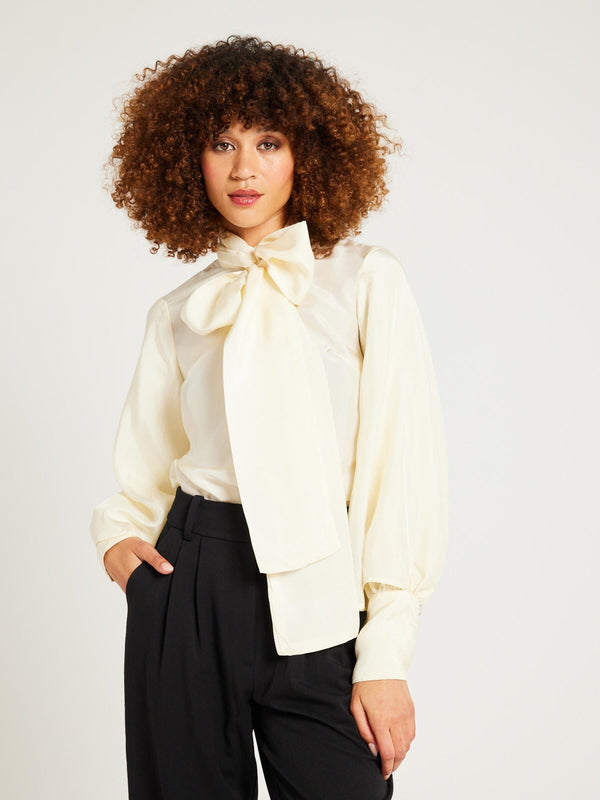 Gigi Top in Ivory Silk — view 11