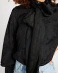 MILLE Clothing Gigi Top in Black Jacquard