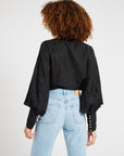 MILLE Clothing Gigi Top in Black Jacquard