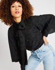 MILLE Clothing Gigi Top in Black Jacquard