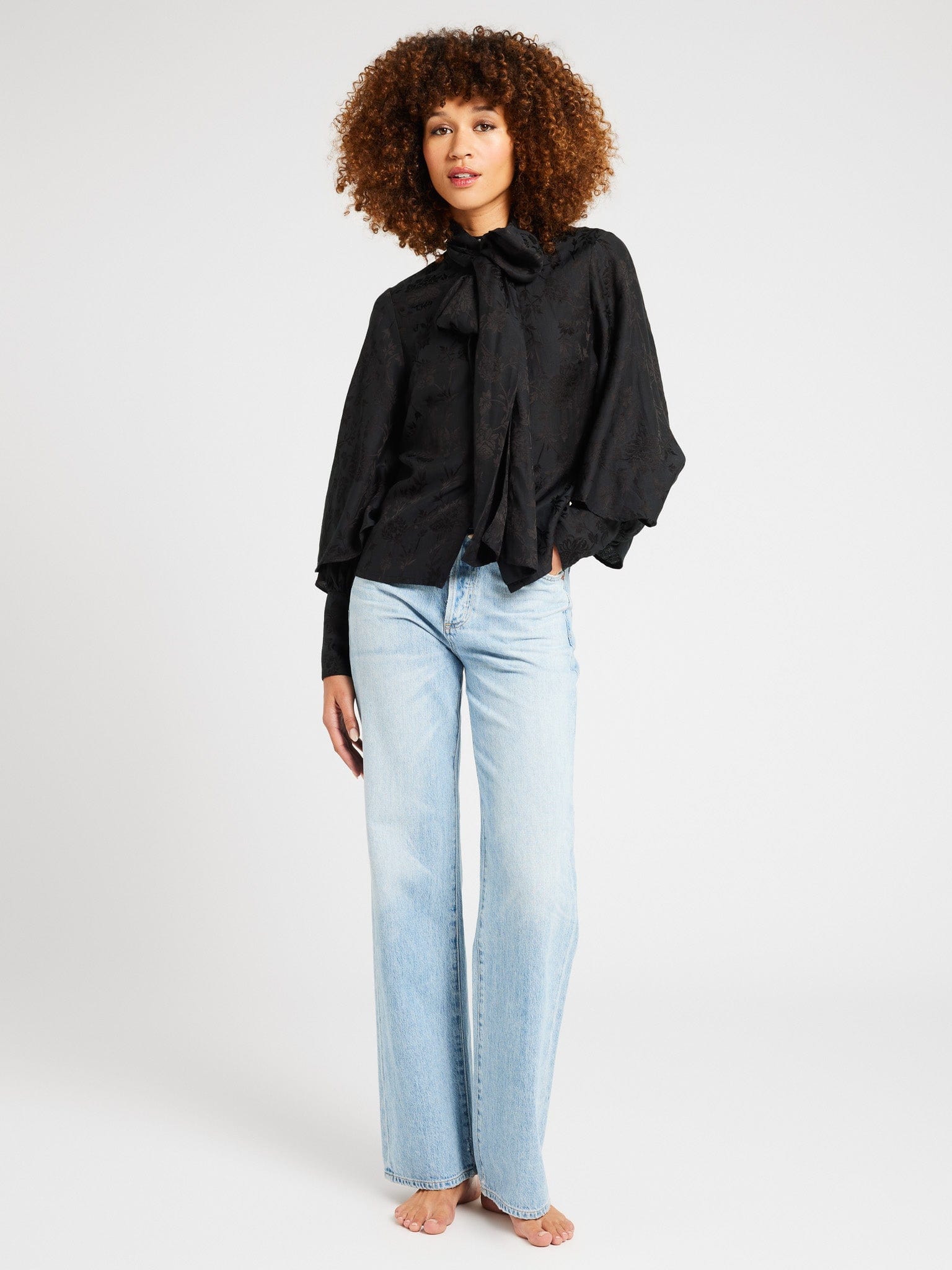 Gigi Top in Black Jacquard – MILLE