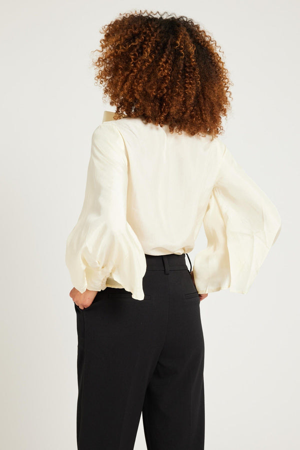 Gigi Top in Ivory Silk — view 5