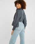 MILLE Clothing Gigi Top in Navy Washed Silk