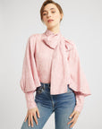 MILLE Clothing Gigi Top in Pink Jacquard