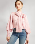 MILLE Clothing Gigi Top in Pink Jacquard