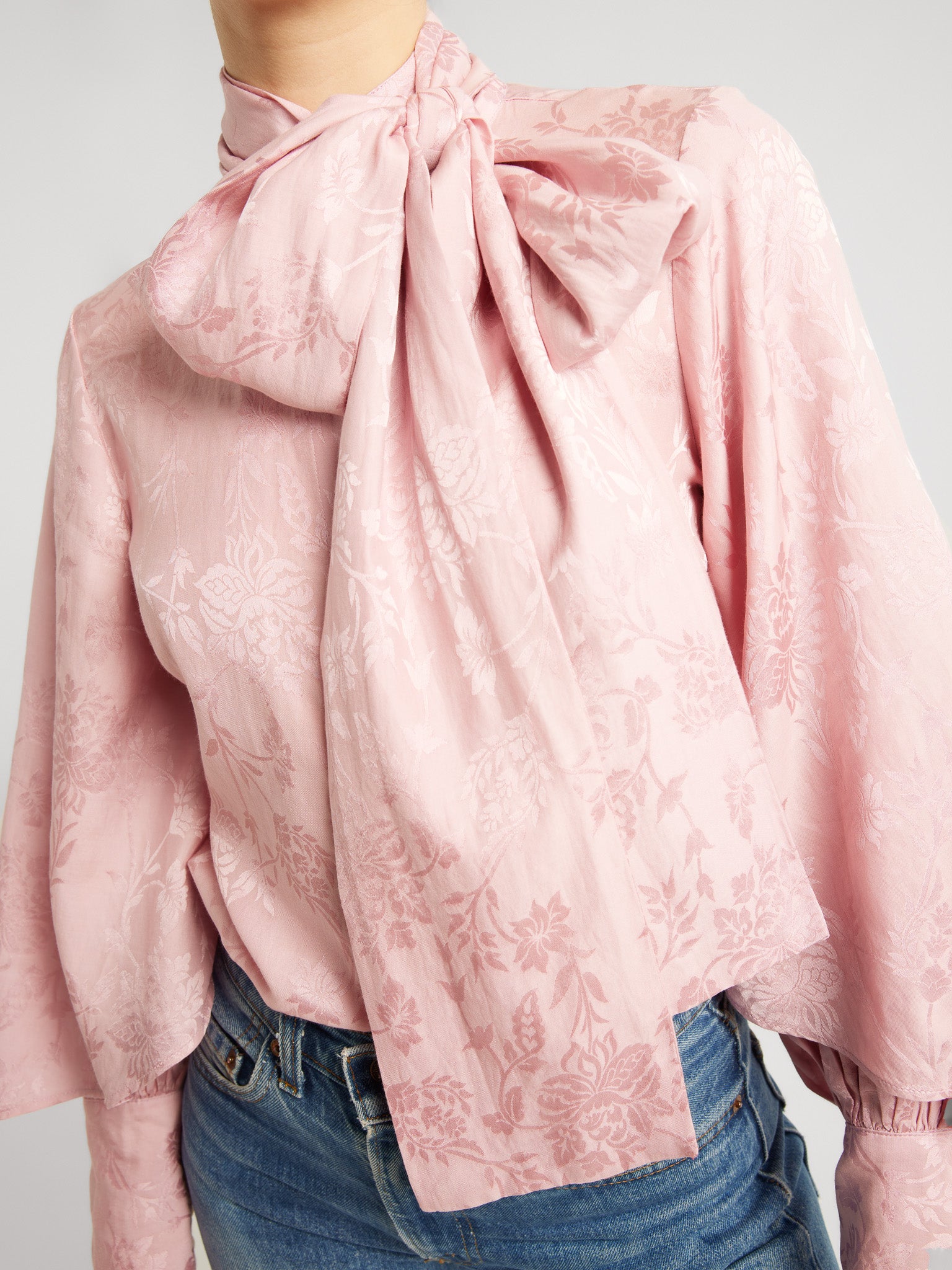 MILLE Clothing Gigi Top in Pink Jacquard