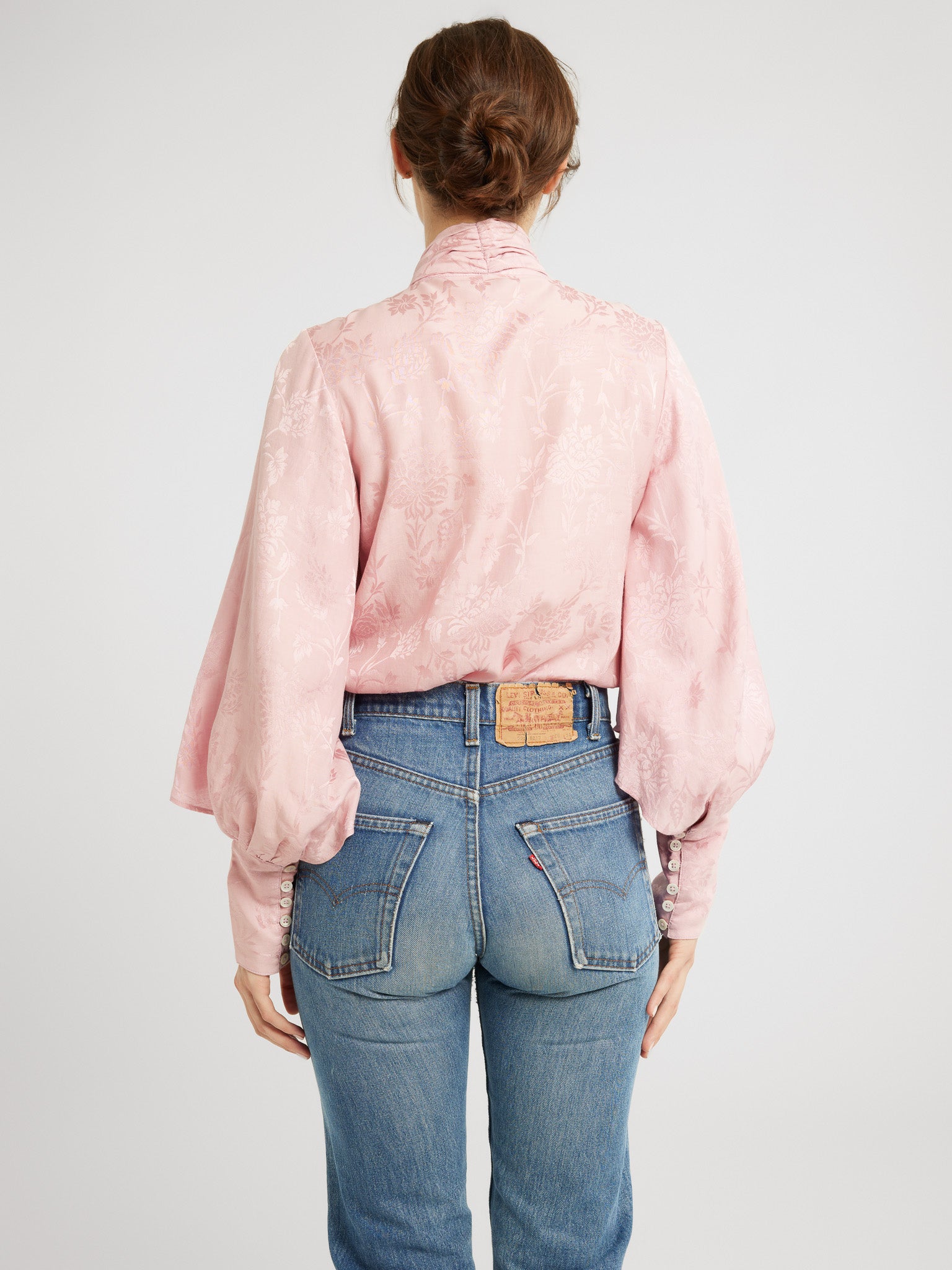 MILLE Clothing Gigi Top in Pink Jacquard