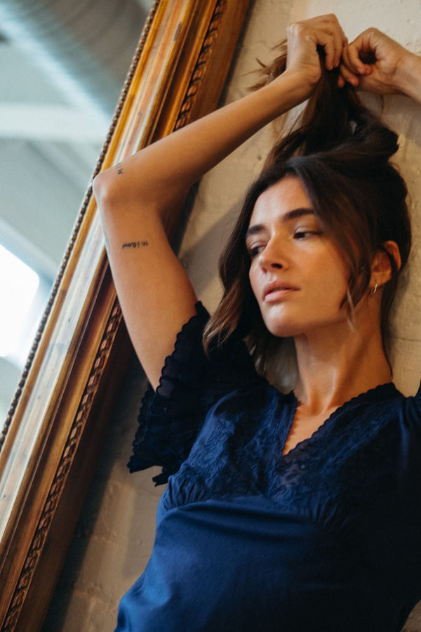 Helene Dress in Navy — view 14