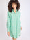 MILLE Clothing Holly Mini Dress in Green & Blue Ikat