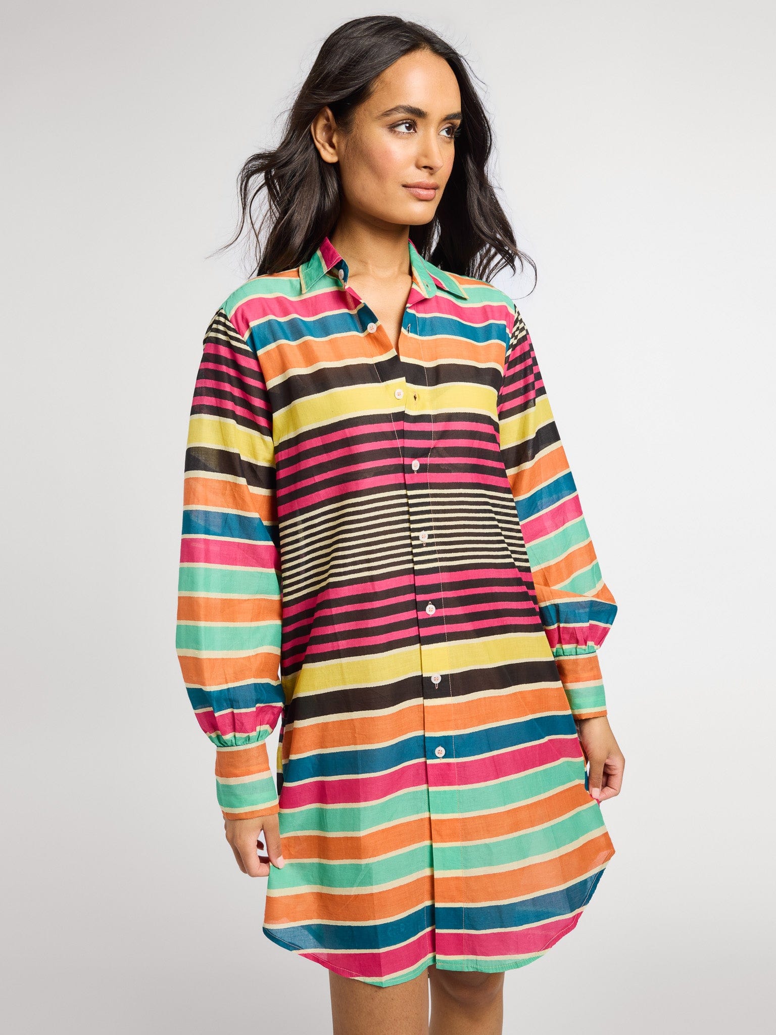 Holly Mini Dress in Ibiza Stripe – MILLE