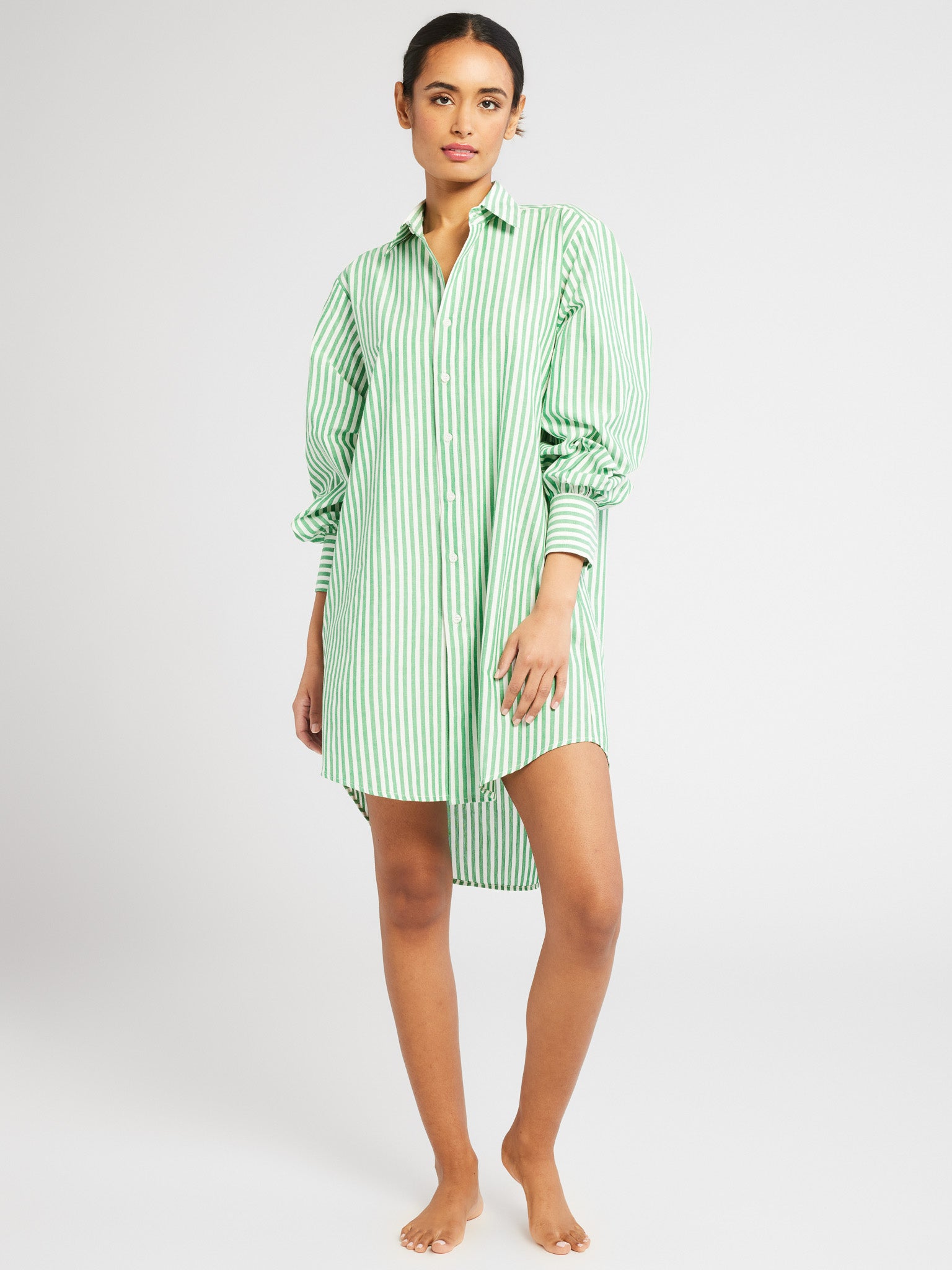 MILLE Clothing Holly Mini Dress in Kelly Stripe