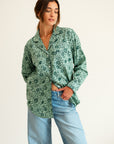 MILLE Clothing Iris Top in Jade Floral
