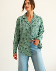 MILLE Clothing Iris Top in Jade Floral
