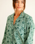 MILLE Clothing Iris Top in Jade Floral