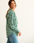 MILLE Clothing Iris Top in Jade Floral