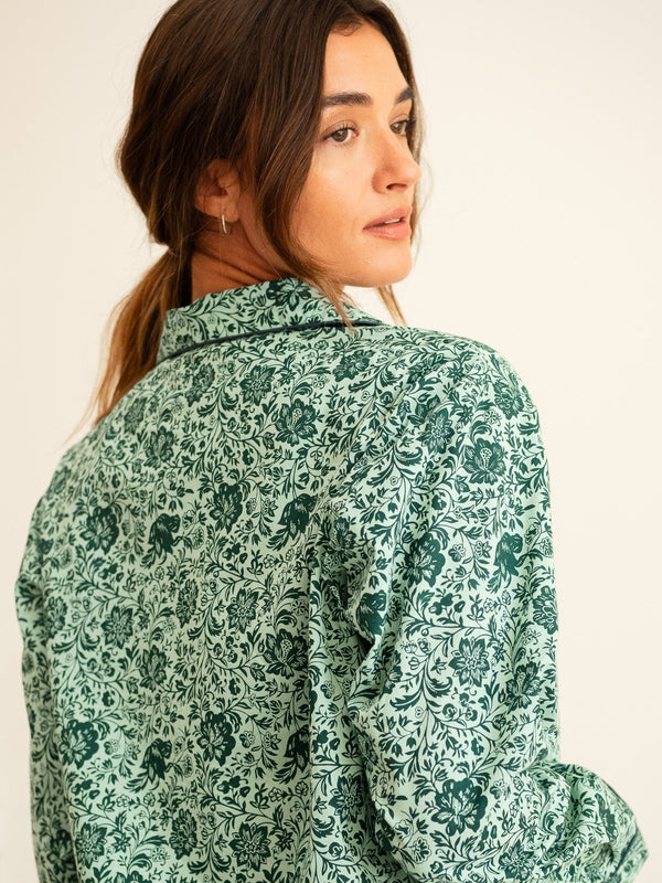 Iris Top in Jade Floral — view 13