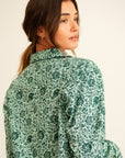 MILLE Clothing Iris Top in Jade Floral