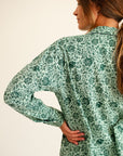 MILLE Clothing Iris Top in Jade Floral