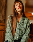 MILLE Clothing Iris Top in Jade Floral