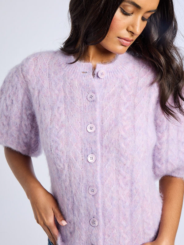 Isa Cardigan in Lilac — view 11