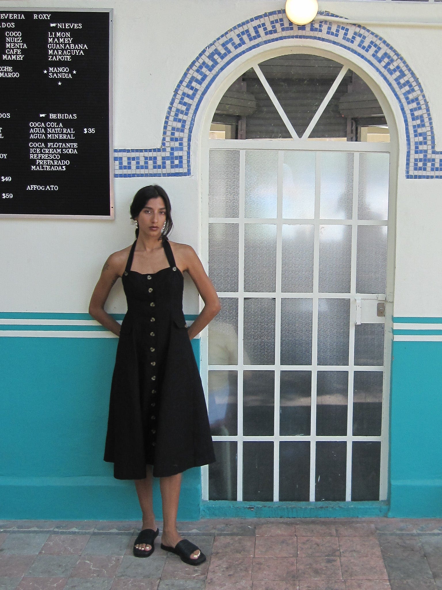 MILLE Clothing Isla Dress in Black Linen