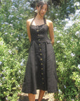 MILLE Clothing Isla Dress in Black Linen