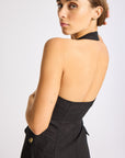 MILLE Clothing Isla Dress in Black Linen