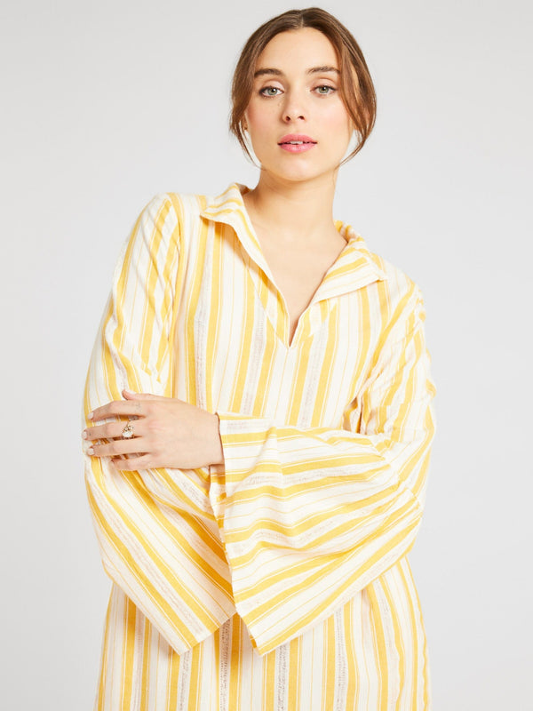 Jacqueline Dress in Citrus Stripe — view 4