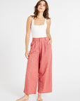 MILLE Clothing James Pant in Rosewood Eyelet