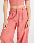 MILLE Clothing James Pant in Rosewood Eyelet